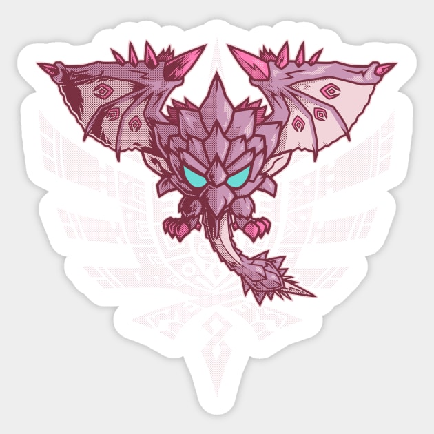 Pink Rathian | Monster Hunter Sticker by YhaniDoriasArts